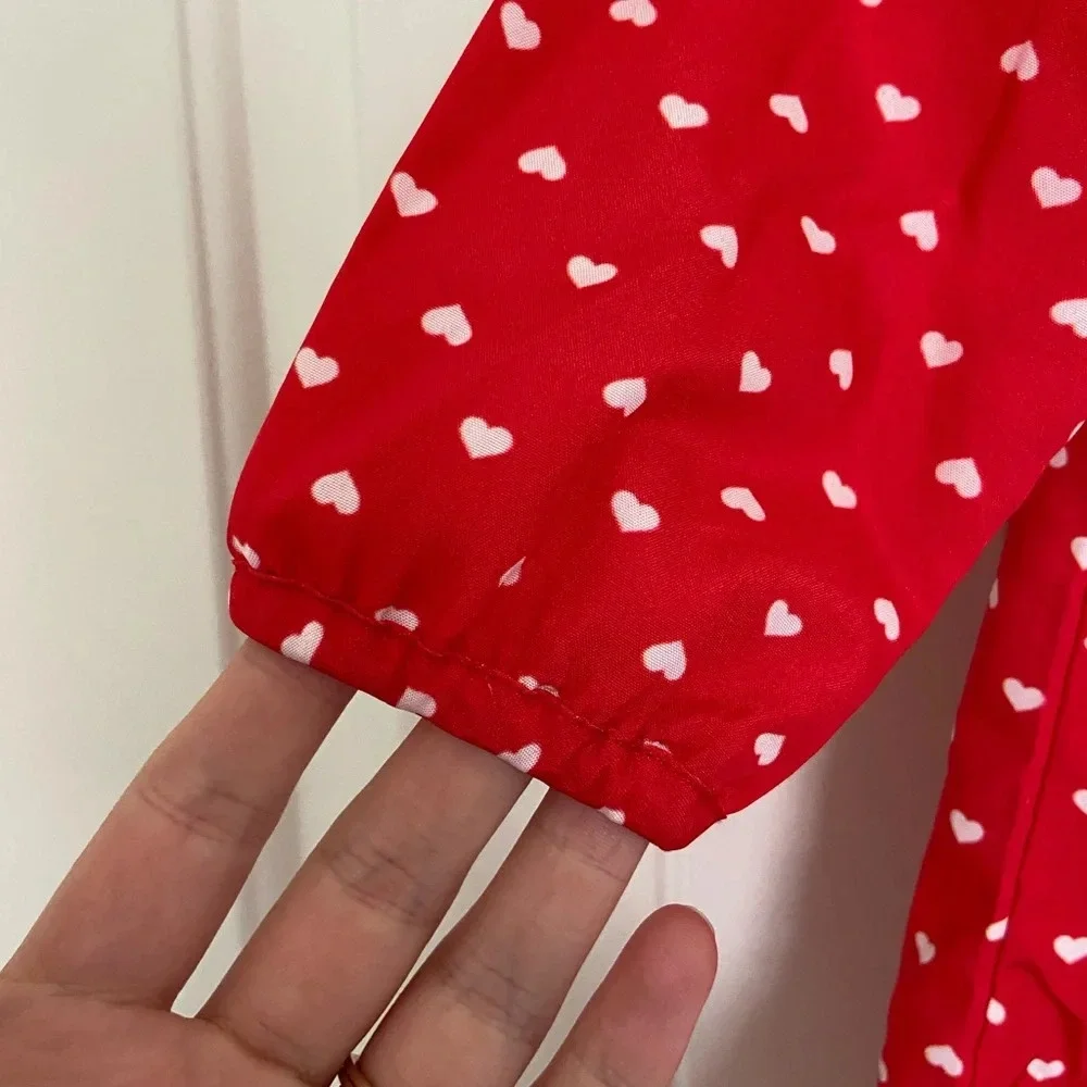 NWOT | Beebay baby girl’s polka dotted lace neckline dress‎ — 12-18 months